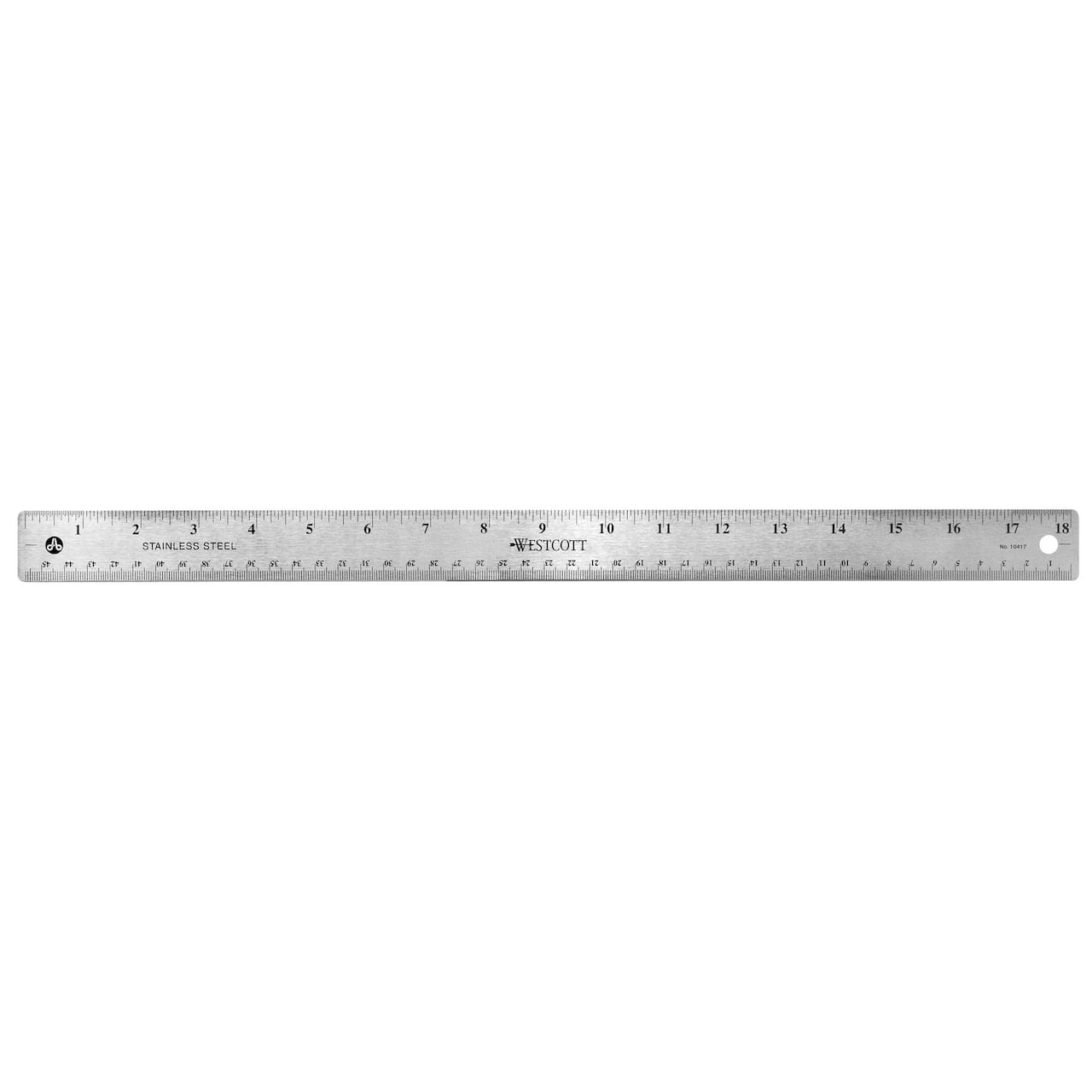 Règle en acier inoxydable de 45,7 cm Westcott